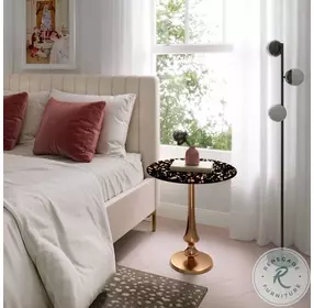 Gold Goathide Side Table