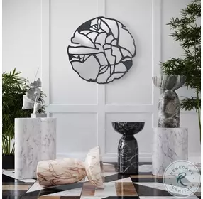 Slab Marble Short Side Table