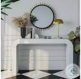 Hump White Console Table