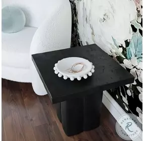 Kayla Black Concrete Side Table