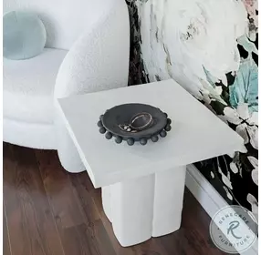 Kayla White Concrete Side Table