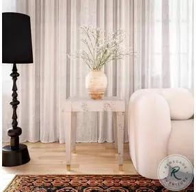 Brandyss White Burl End Table