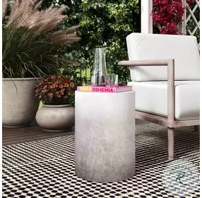 Sarana Grey Ombre Concrete Stool