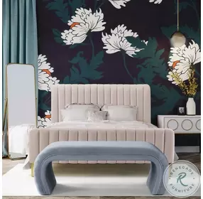 Kenya Sea Blue Velvet Bench