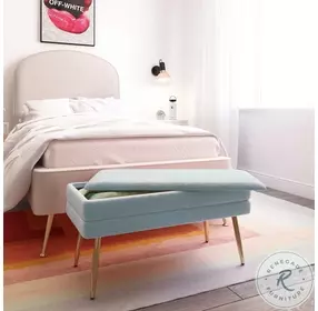 Ziva Sea Blue Storage Bench