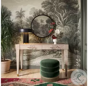 Lakka Green Velvet Ottoman