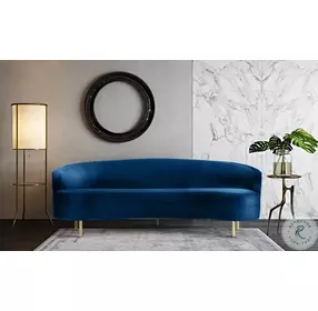Baila Navy Velvet Sofa