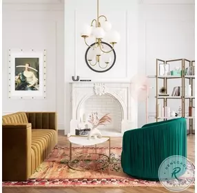 London Forest Green Pleated Swivel Chair