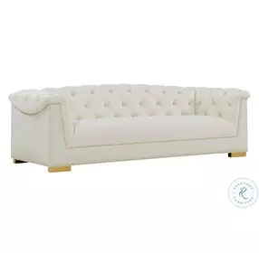 Farah Cream Velvet Living Room Set