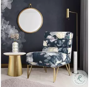 Kelly Floral Velvet Chair