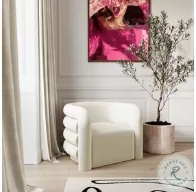 Curves Cream Velvet Lounge Chair