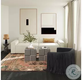 Shag Me Black Vegan Leather Swivel Chair