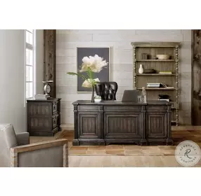 San Felipe Antique Varnish Rich Dark Executive Desk
