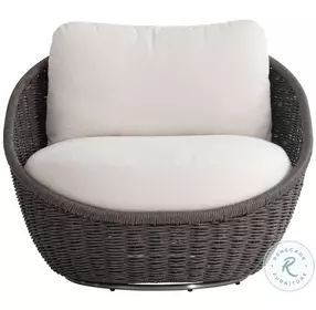Santa Monica Pebble And Cream Outdoor Swivel Chair