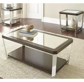 Truman Espresso And Chrome Cocktail Table