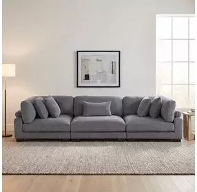 Traverse Gray 135" Sofa