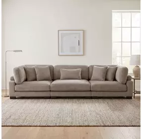 Traverse Taupe 135" Sofa