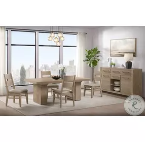 Nash Weathered Sand Panel Back Side Chair Set of 2
