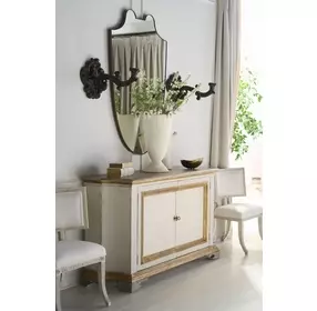 Tara Shaw Italian Painted and Gold 2 Door Vincent Credenza