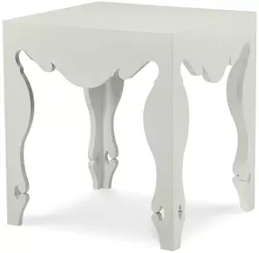 Tara Shaw French White Plaster Rectangular Sven Lamp Table