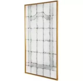 Tara Shaw Brass Rectangular Florence Floor Mirror