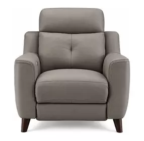 Cordell Slate Leather Zero Gravity Power Recliner with Power Headrest and USB Charging