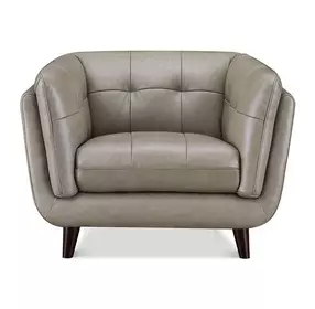 Sorella Slate Leather Upholstered Accent Chair