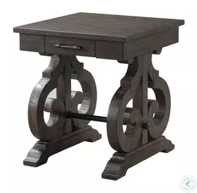 Stanford Smokey Walnut Chairside Table