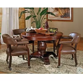 Tournament Brown Vinyl Arm Chair