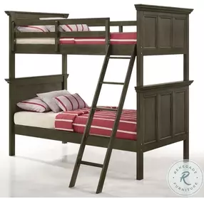 San Mateo Youth Gray Twin Over Twin Bunk Bed