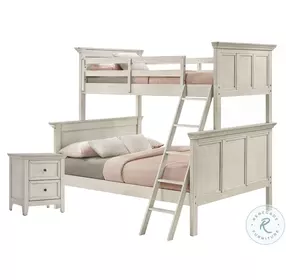 San Mateo Youth Rustic White Twin Over Full Bunk Bed