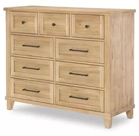 XXXs and OOOs Amber 9 Drawer Bureau Dresser