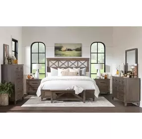 XXXs and OOOs Cocoa 2 Drawer Nightstand with USB Charging