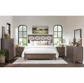 XXXs and OOOs Cocoa 5 Drawer Door Chest