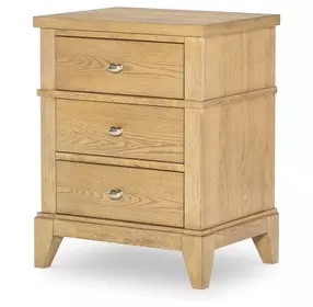 Todays Traditions Natural Hickory 3 Drawer Nightstand with USB Charging