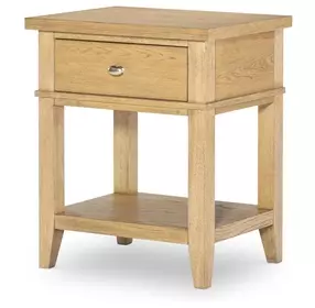 Todays Traditions Natural Hickory 1 Drawer Nightstand with USB Charging