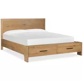 Brookstone Rustic Caramel California King Storage Panel Bed