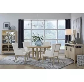 Greenvale Beige Performance Fabric Arm Chair Set of 2