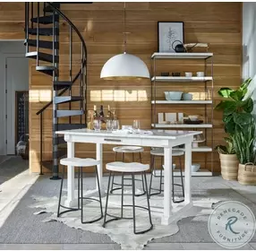 Modern Farmhouse Elena Picket Fence Counter Height Dining Table