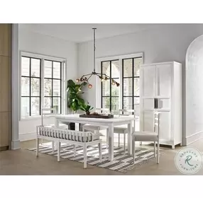 Modern Farmhouse Finn Coconut Metal Dining Bench