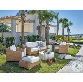 Coastal Living Geneva Abaco White Outdoor End Table