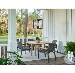 Coastal Living Chesapeake Natural Teak Outdoor 54" Round Dining Table