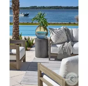 Coastal Living Oahu Harvested Gray Outdoor Side Table