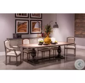 U022-As Gray Rectangular Dining Table