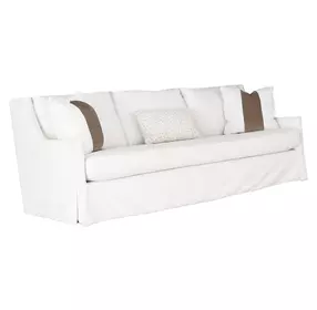 Hudson White Performance Fabric 93" Sofa