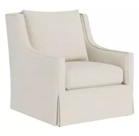 Vista Beige Performance Fabric Upholstered Swivel Accent Chair