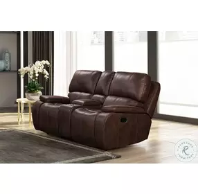 Brookings Brown Dual Reclining 79" Console Loveseat