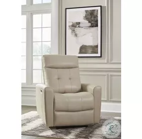 Pisgham Sand Power Recliner with Adjustable Headrest