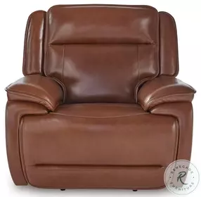 Healy Pier Chocolate Power Recliner with Adjustable Headrest