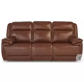 Healy Pier Chocolate Power Reclining Living Room Set with Adjustable Headrest